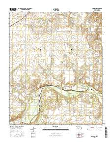 Quanah NE Oklahoma Current topographic map, 1:24000 scale, 7.5 X 7.5 Minute, Year 2016