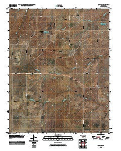 Quinlan Oklahoma Historical topographic map, 1:24000 scale, 7.5 X 7.5 Minute, Year 2010