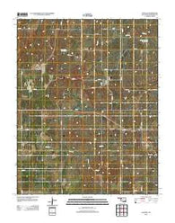 Quinlan Oklahoma Historical topographic map, 1:24000 scale, 7.5 X 7.5 Minute, Year 2012