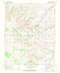 Quinlan Oklahoma Historical topographic map, 1:24000 scale, 7.5 X 7.5 Minute, Year 1969