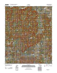 Raiford Oklahoma Historical topographic map, 1:24000 scale, 7.5 X 7.5 Minute, Year 2012