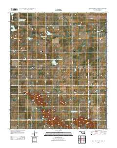 Rainy Mountain Creek Oklahoma Historical topographic map, 1:24000 scale, 7.5 X 7.5 Minute, Year 2012