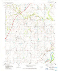 Randlett Oklahoma Historical topographic map, 1:24000 scale, 7.5 X 7.5 Minute, Year 1985