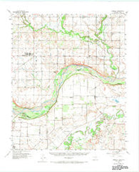 Randlett Oklahoma Historical topographic map, 1:62500 scale, 15 X 15 Minute, Year 1957