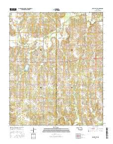 Ratliff City Oklahoma Current topographic map, 1:24000 scale, 7.5 X 7.5 Minute, Year 2016