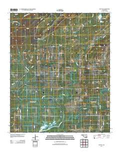 Rattan Oklahoma Historical topographic map, 1:24000 scale, 7.5 X 7.5 Minute, Year 2012