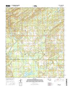 Rattan Oklahoma Current topographic map, 1:24000 scale, 7.5 X 7.5 Minute, Year 2016