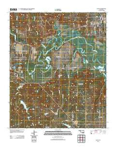 Ravia Oklahoma Historical topographic map, 1:24000 scale, 7.5 X 7.5 Minute, Year 2013