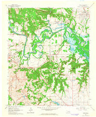 Ravia Oklahoma Historical topographic map, 1:24000 scale, 7.5 X 7.5 Minute, Year 1963