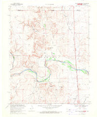 Razor Blade Mesa Oklahoma Historical topographic map, 1:24000 scale, 7.5 X 7.5 Minute, Year 1969
