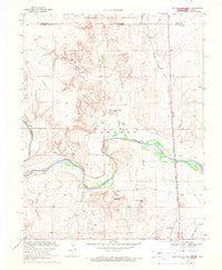 Razor Blade Mesa Oklahoma Historical topographic map, 1:24000 scale, 7.5 X 7.5 Minute, Year 1969