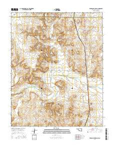Razor Blade Mesa Oklahoma Current topographic map, 1:24000 scale, 7.5 X 7.5 Minute, Year 2016