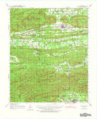 Red Oak Oklahoma Historical topographic map, 1:62500 scale, 15 X 15 Minute, Year 1940