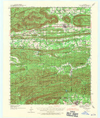 Red Oak Oklahoma Historical topographic map, 1:62500 scale, 15 X 15 Minute, Year 1940