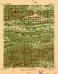 Red Oak Oklahoma Historical topographic map, 1:62500 scale, 15 X 15 Minute, Year 1943