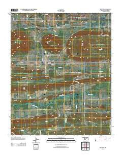Red Oak Oklahoma Historical topographic map, 1:24000 scale, 7.5 X 7.5 Minute, Year 2012
