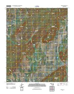 Redden Oklahoma Historical topographic map, 1:24000 scale, 7.5 X 7.5 Minute, Year 2012
