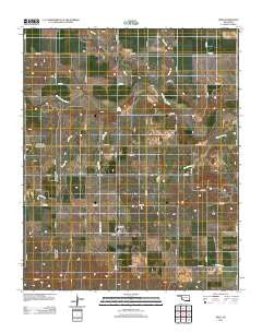 Reed Oklahoma Historical topographic map, 1:24000 scale, 7.5 X 7.5 Minute, Year 2012