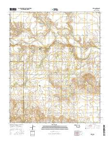 Reed Oklahoma Current topographic map, 1:24000 scale, 7.5 X 7.5 Minute, Year 2016