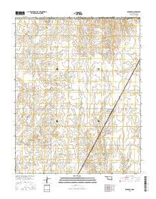 Renfrow Oklahoma Current topographic map, 1:24000 scale, 7.5 X 7.5 Minute, Year 2016
