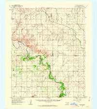 Retrop Oklahoma Historical topographic map, 1:62500 scale, 15 X 15 Minute, Year 1961