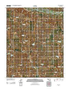Rhea Oklahoma Historical topographic map, 1:24000 scale, 7.5 X 7.5 Minute, Year 2012