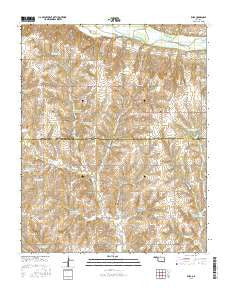 Rhea Oklahoma Current topographic map, 1:24000 scale, 7.5 X 7.5 Minute, Year 2016