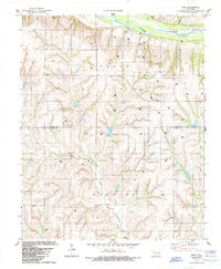 Rhea Oklahoma Historical topographic map, 1:24000 scale, 7.5 X 7.5 Minute, Year 1984