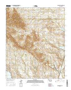 Richards Spur Oklahoma Current topographic map, 1:24000 scale, 7.5 X 7.5 Minute, Year 2016