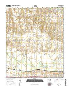 Richland Oklahoma Current topographic map, 1:24000 scale, 7.5 X 7.5 Minute, Year 2016