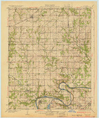 Ripley Oklahoma Historical topographic map, 1:62500 scale, 15 X 15 Minute, Year 1932