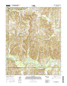 Ritts Junction Oklahoma Current topographic map, 1:24000 scale, 7.5 X 7.5 Minute, Year 2016