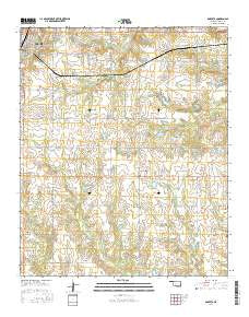Roberta Oklahoma Current topographic map, 1:24000 scale, 7.5 X 7.5 Minute, Year 2016
