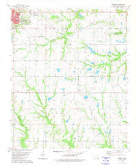 Roberta Oklahoma Historical topographic map, 1:24000 scale, 7.5 X 7.5 Minute, Year 1980