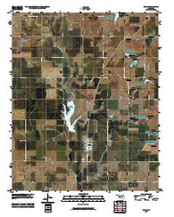 Rocky Oklahoma Historical topographic map, 1:24000 scale, 7.5 X 7.5 Minute, Year 2010