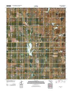 Rocky Oklahoma Historical topographic map, 1:24000 scale, 7.5 X 7.5 Minute, Year 2013
