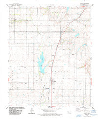 Rocky Oklahoma Historical topographic map, 1:24000 scale, 7.5 X 7.5 Minute, Year 1984