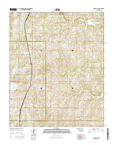 Roff South Oklahoma Current topographic map, 1:24000 scale, 7.5 X 7.5 Minute, Year 2016