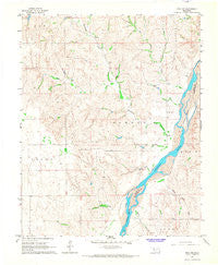 Roll NE Oklahoma Historical topographic map, 1:24000 scale, 7.5 X 7.5 Minute, Year 1965