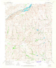 Roll SE Oklahoma Historical topographic map, 1:24000 scale, 7.5 X 7.5 Minute, Year 1966