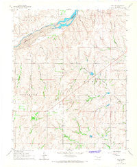 Roll SE Oklahoma Historical topographic map, 1:24000 scale, 7.5 X 7.5 Minute, Year 1966