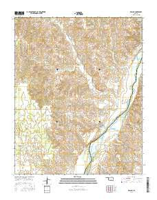 Roll NE Oklahoma Current topographic map, 1:24000 scale, 7.5 X 7.5 Minute, Year 2016