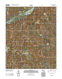 Roll SE Oklahoma Historical topographic map, 1:24000 scale, 7.5 X 7.5 Minute, Year 2012
