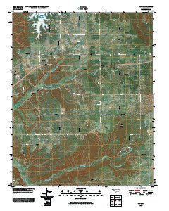 Rose Oklahoma Historical topographic map, 1:24000 scale, 7.5 X 7.5 Minute, Year 2010