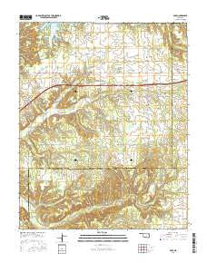 Rose Oklahoma Current topographic map, 1:24000 scale, 7.5 X 7.5 Minute, Year 2016