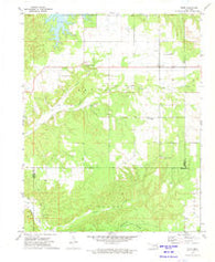 Rose Oklahoma Historical topographic map, 1:24000 scale, 7.5 X 7.5 Minute, Year 1972