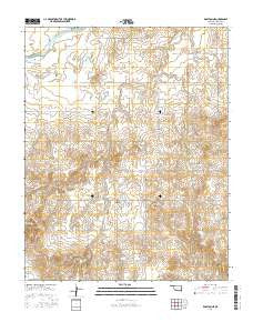 Rosston NE Oklahoma Current topographic map, 1:24000 scale, 7.5 X 7.5 Minute, Year 2016