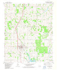 Rush Springs Oklahoma Historical topographic map, 1:24000 scale, 7.5 X 7.5 Minute, Year 1981