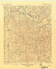 Rush Springs Oklahoma Historical topographic map, 1:125000 scale, 30 X 30 Minute, Year 1902