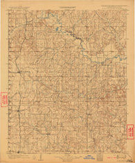 Rush Springs Oklahoma Historical topographic map, 1:125000 scale, 30 X 30 Minute, Year 1902